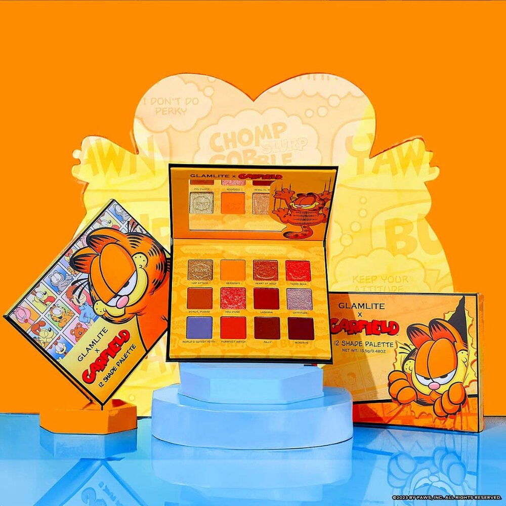 Glamlite Garfield Eyeshadow Palette 12 Shades New